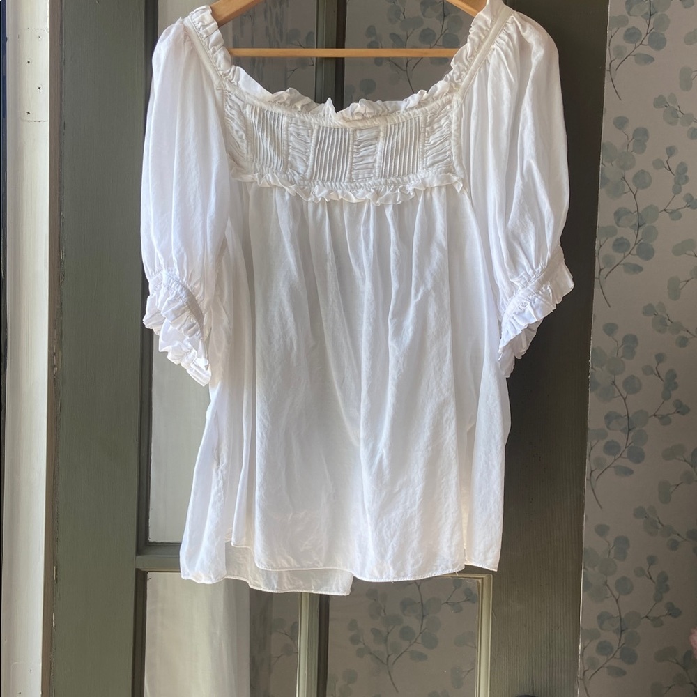 DOEN Frances Blouse in Salt XL NWOT - Picture 5 of 6